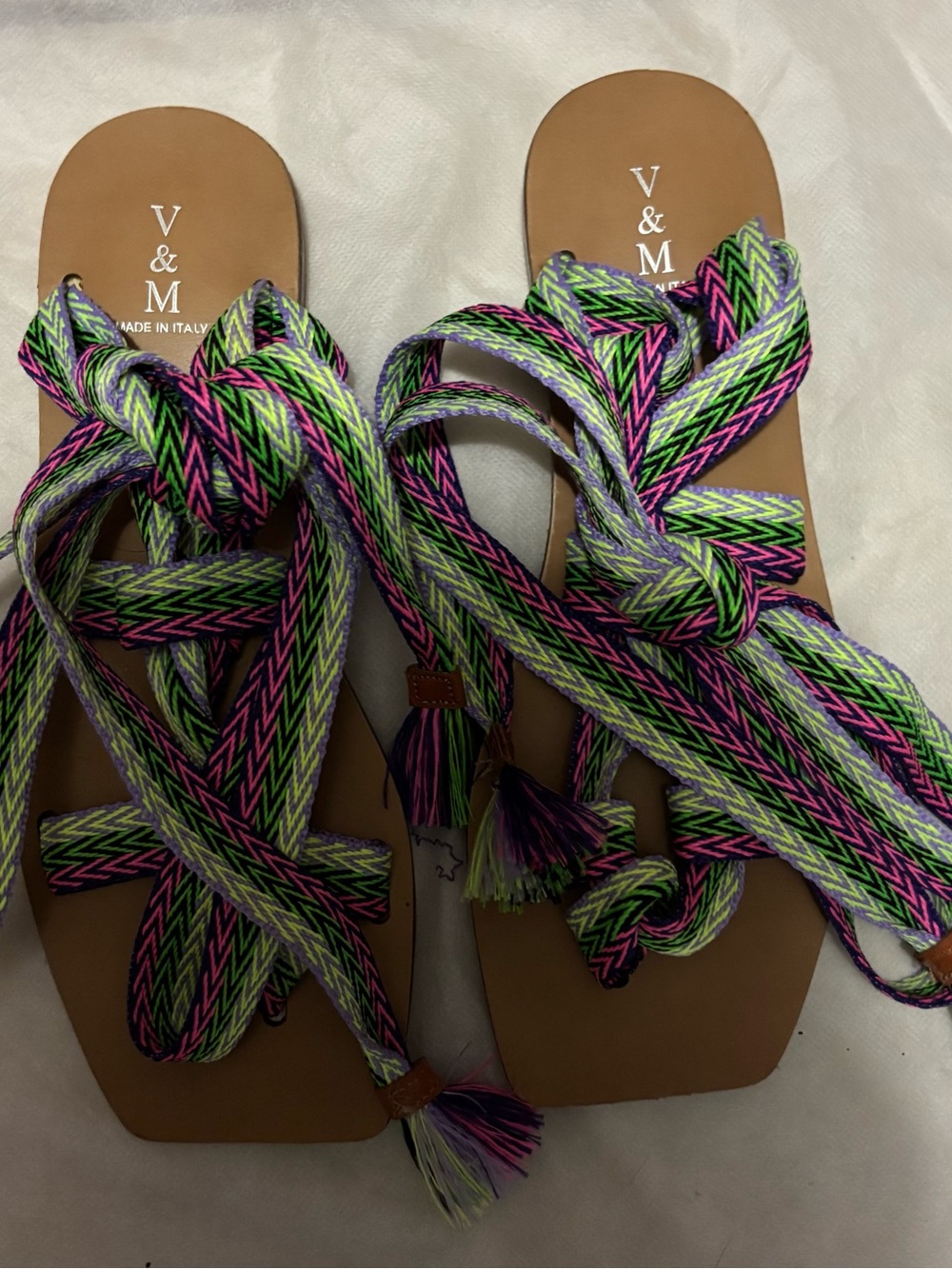 Multicolor Wrap Sandals
